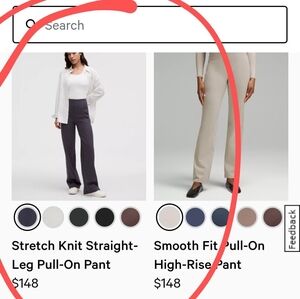 Lululemon Smooth Fit Pull-On High-Rise Pant Black S